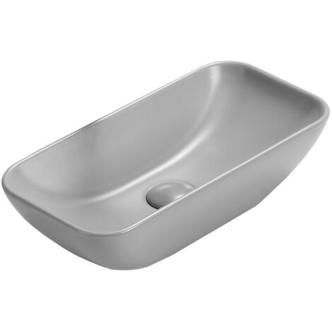 Mexen Klara lavabo de comptoir 46 x 23 cm, Gris clair mat - 21564661 (1/2)