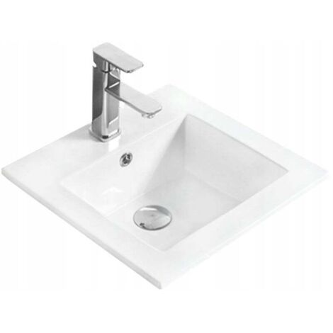 Mexen Stella lavabo encastré dans le comptoir 41 x 41 cm, Blanc - 25454100