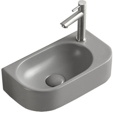 Mexen Viera lavabo de comptoir gauche 40 x 21 cm, Gris clair mat - 21274061L (1/2)