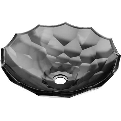 Mexen Inga lavabo à comptoir en verre 44 x 44 cm, Noir - 24074470 (1/5)