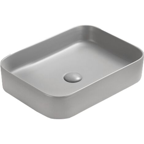Mexen Vena lavabo de comptoir 50 x 37 cm, Gris clair mat - 22195061 (1/2)