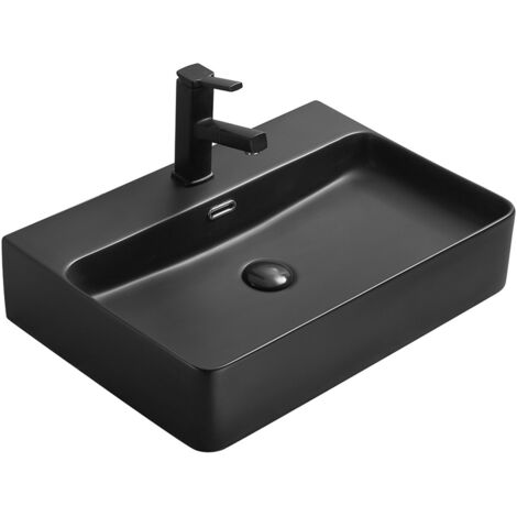 Mexen Lara lavabo de comptoir 60 x 42 cm, Noir mat - 21166085