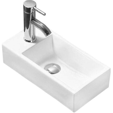 Mexen Inez lavabo de comptoir droit 41 x 21 cm, Blanc - 21484000R