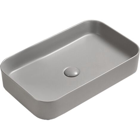 Mexen Vena lavabo de comptoir 60 x 37 cm, Gris clair mat - 22196061 (1/2)