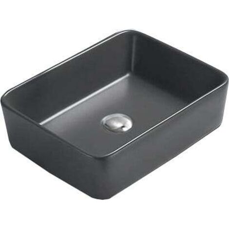 Mexen Catia lavabo de comptoir 48 x 37 cm, Gris foncé mat - 21314871 (1/2)