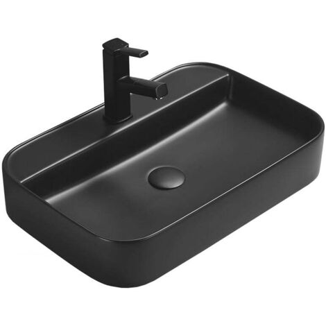 Mexen Sofia lavabo de comptoir 60 x 40 cm, Noir mat - 22156085 (1/2)