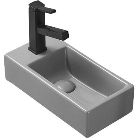 Mexen Inez lavabo à poser droit 40 x 20 cm, gris clair mat - 21484061R (1/2)