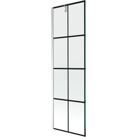 Mexen Next écran de baignoire à 1 ailette 60 x 150 cm, Design noir, Chrome - 895-060-000-00-77-01