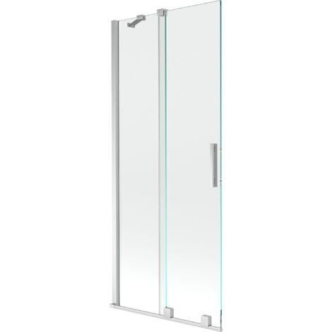 Mexen Velar écran de baignoire à 2 ailes coulissante 85 x 150 cm, transparent, Chrome - 896-085-000-01-01