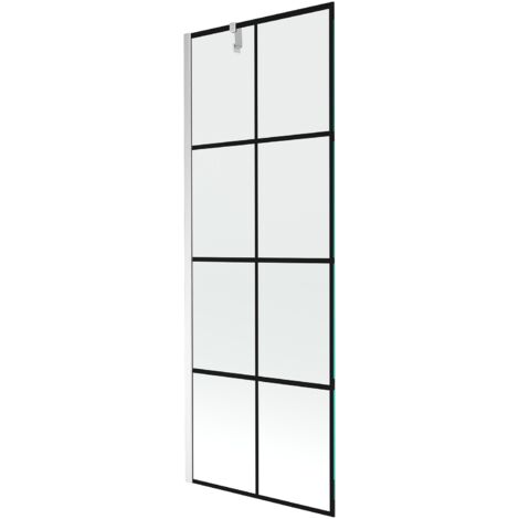 Mexen Next écran de baignoire à 1 ailette 70 x 150 cm, Design noir, Chrome - 895-070-000-00-77-01