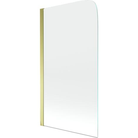 Mexen – Écran de baignoire 70 x 140 cm – 1 volet mobile en verre trempé transparent – Finition dorée – 8900700015000