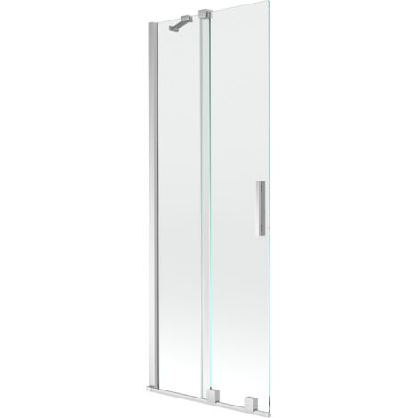 Mexen Velar écran de baignoire à 2 ailes coulissante 75 x 150 cm, transparent, Chrome - 896-075-000-01-01