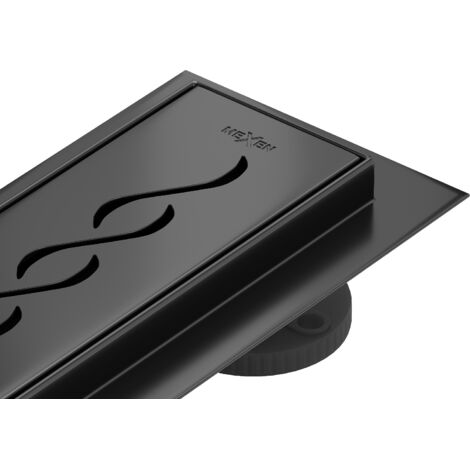Mexen Flat 360° M18 caniveau de douche linéaire pivotant 80 cm, noir - 1723080-40