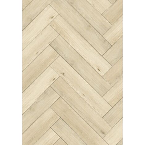 Mexen Calera panneaux vinyles en point de Hongrie 635 x 127 mm SPC 6,5 mm, sous-couche IPEX 1,5 mm, 4 V-Fuge, Chêne - F1168-063 (1/2)
