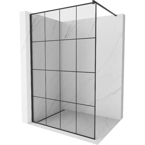 Mexen Kioto paroi de douche 130 x 200 cm, transparent/Design noir 8 mm, Noir - 800-130-101-70-77 (1/5)