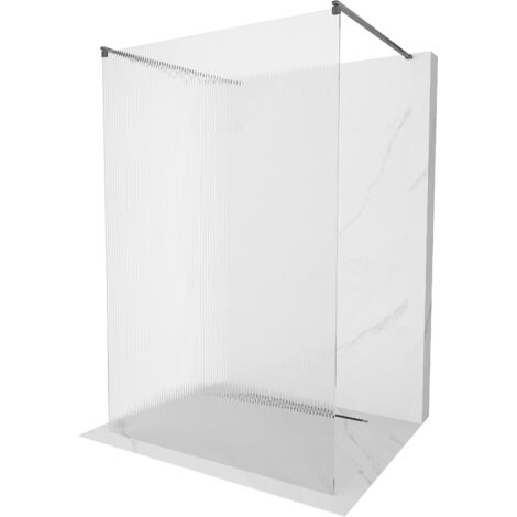 Mexen Kioto paroi de douche libre 110 x 200 cm, verre trempé 8 mm, gris fusil brossé - 800-110-002-66-09 (1/5)