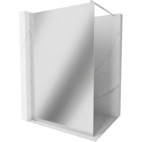 Mexen Kioto paroi de douche Walk-in 90 x 200 cm, miroir 8 mm, nickel brossé - 800-090-101-97-50 (1/5)