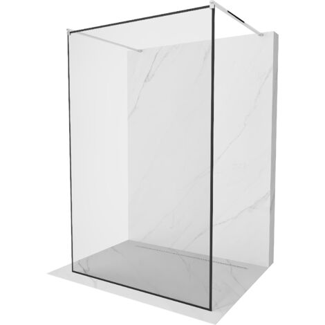 Mexen Kioto paroi de douche autoportante 110 x 200 cm, transparent/Design noir 8 mm, Chrome - 800-110-002-01-70 (1/5)