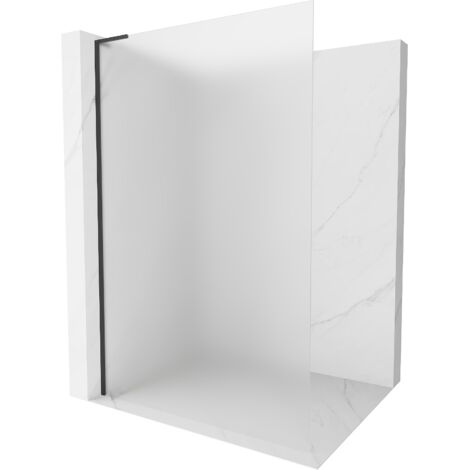 Mexen Kioto L paroi de douche Walk-in 70 x 200 cm, givrée, noire - 800-070-103-70-30 (1/5)