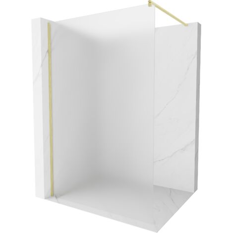 Mexen Kioto paroi de douche Walk-in 70 x 200 cm, verre dépoli 8 mm, doré brossé - 800-070-101-55-30 (1/5)
