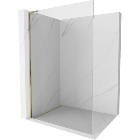 Mexen Kioto L paroi de douche Walk-in 55 x 200 cm, transparent, doré - 800-055-103-50-00 (1/5)