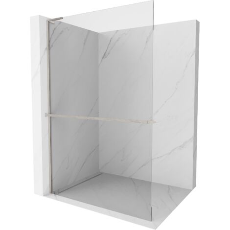 Mexen Kioto+ L paroi de douche avec étagère Walk-in 120 x 200 cm, transparent, nickel brossé - 800-120-123-97-00 (1/5)