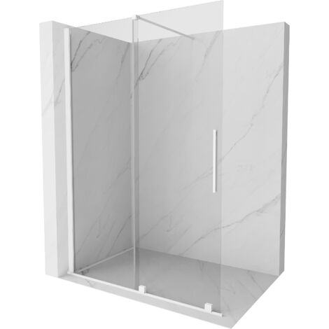 Mexen Velar écran de douche glissant Walk-in 140 x 200 cm, transparent 8 mm, blanc - 871-140-000-03-20 (1/5)