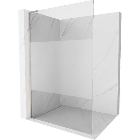 Mexen Kioto L paroi de douche Walk-in 70 x 200 cm, transparent/satiné, nickel brossé - 800-070-103-97-35 (1/5)