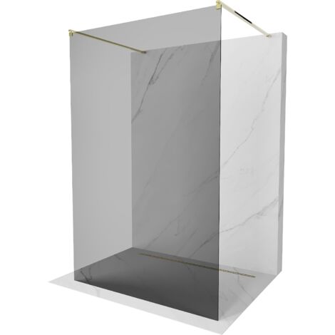 Mexen Kioto paroi de douche autoportante 100 x 200 cm, Graphite, Or - 800-100-002-50-40 (1/5)