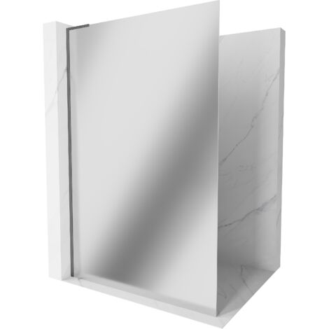 Mexen Kioto L paroi de douche Walk-in 80 x 200 cm, miroir, gun metal - 800-080-103-95-50 (1/5)