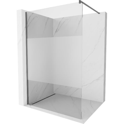 Mexen Kioto paroi de douche Walk-in 110 x 200 cm, transparent/givre 8 mm, gun metal - 800-110-101-95-35 (1/5)