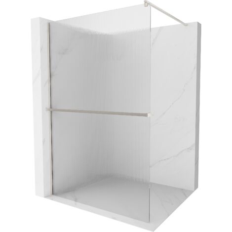 Mexen Kioto+ mur de douche avec étagère Walk-in 90 x 200 cm, transparent, nickel brossé - 800-090-121-97-09 (1/5)