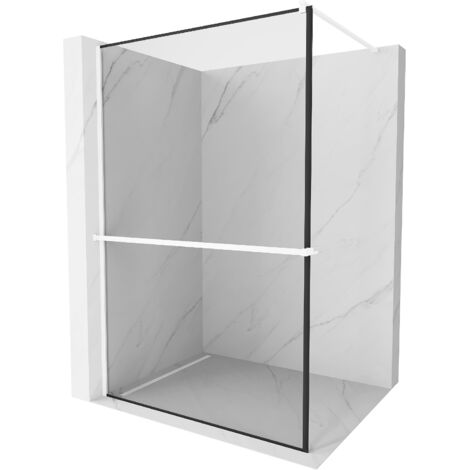Mexen Kioto+ panneau de douche avec étagère Walk-in 70 x 200 cm, motif noir, blanc - 800-070-121-20-70 (1/5)