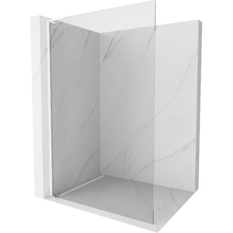 Mexen Kioto L paroi de douche Walk-in 90 x 200 cm, transparent, blanc - 800-090-103-20-00 (1/5)