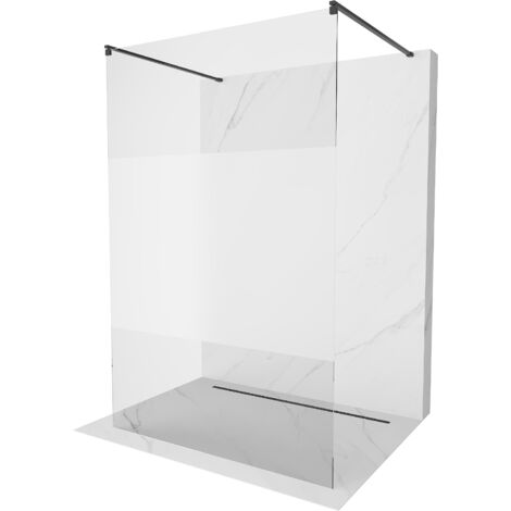Mexen Kioto paroi de douche autoportante 120 x 200 cm, transparent/Gelée 8 mm, Noir - 800-120-002-70-35 (1/5)