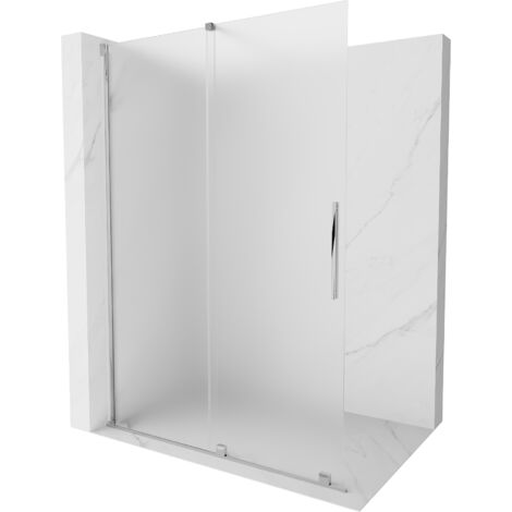 Mexen Velar paroi de douche pliante Walk-in 130 x 200 cm, verre dépoli 8 mm, chrome - 871-130-000-33-01 (1/5)
