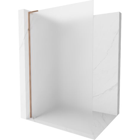 Mexen Kioto L paroi de douche Walk-in 100 x 200 cm, verre dépoli, or rose - 800-100-103-60-30 (1/5)