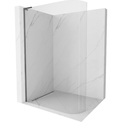 Mexen Kioto L paroi de douche arrondie Walk-in 90 x 200 cm, transparent, gun metal - 800-090-103-95-06 (1/5)