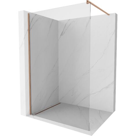 Mexen Kioto paroi de douche Walk-in 65 x 200 cm, transparent 8 mm, laiton brossé - 800-065-101-65-00 (1/5)