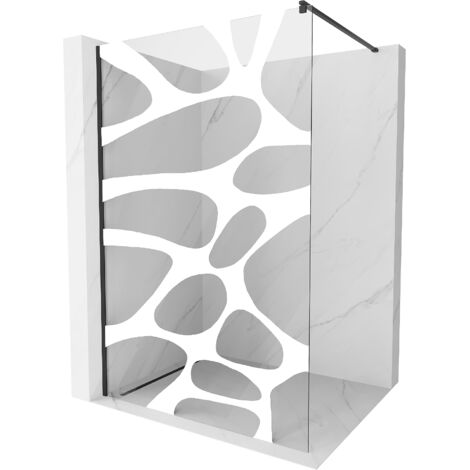 Mexen Kioto paroi de douche 130 x 200 cm, transparent/Design blanc 8 mm, Noir - 800-130-101-70-97 (1/5)