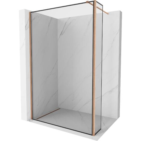 Mexen Kioto paroi de douche Walk-in 90 x 40 cm, motif noir, laiton brossé - 800-090-212-65-70-040 (1/5)