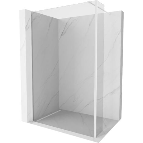 Paroi de douche Mexen Kioto Walk-in 110 x 40 cm, transparent, blanche - 800-110-212-20-00-040 (1/5)