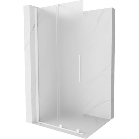 Mexen Velar paroi de douche coulissante Walk-in 80 x 200 cm, verre dépoli 8 mm, blanc - 871-080-000-33-20 (1/5)