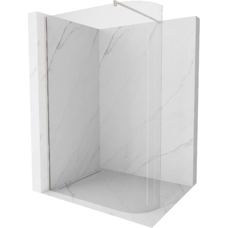 Mexen Kioto paroi de douche arrondie Walk-in 120 x 200 cm, transparent 8 mm, nickel brossé - 800-120-101-97-06 (1/5)