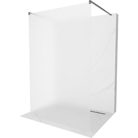 Mexen Kioto paroi de douche autoportante 130 x 200 cm, verre dépoli 8 mm, gun metal - 800-130-002-95-30 (1/5)