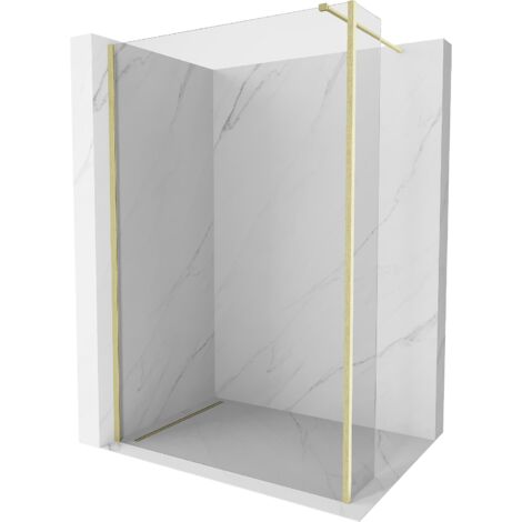 Mexen Kioto paroi de douche Walk-in 105 x 40 cm, transparente, en laiton brossé - 800-105-212-55-00-040 (1/5)