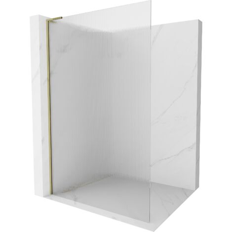 Mexen Kioto L paroi de douche Walk-in 110 x 200 cm, transparent, doré - 800-110-103-50-09 (1/5)