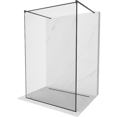 Mexen Kioto paroi de douche autoportante 120 x 200 cm, transparent/Design noir 8 mm, Noir - 800-120-002-70-70 (1/5)