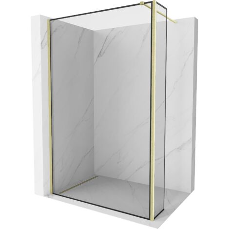 Mexen Kioto paroi de douche Walk-in 100 x 40 cm, motif noir, finition dorée brossée - 800-100-212-55-70-040 (1/5)