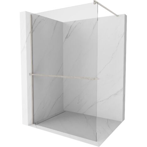 Mexen Kioto+ paroi de douche avec étagère Walk-in 80 x 200 cm, transparent, nickel brossé - 800-080-121-97-00 (1/5)